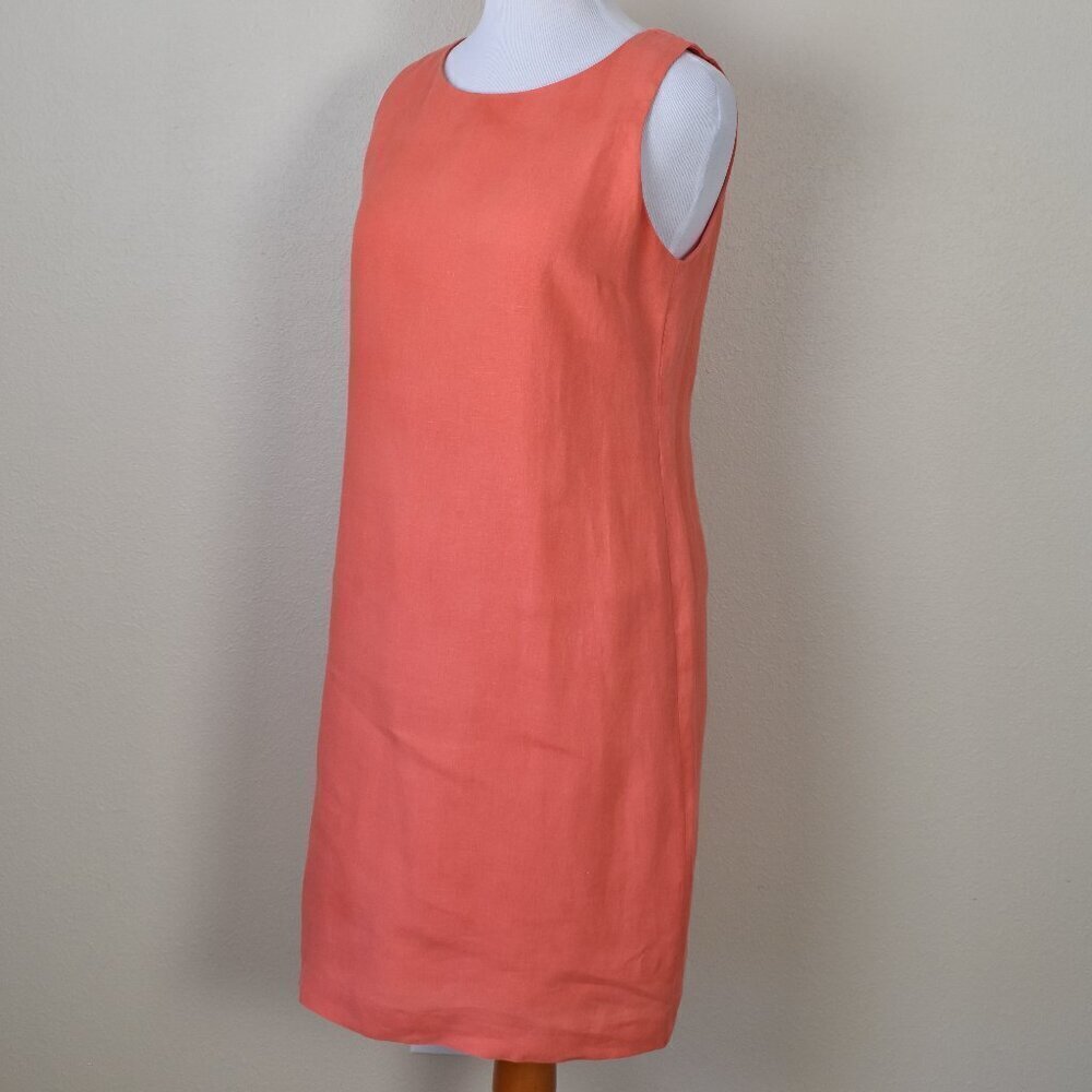 Tyler Boe Linen Shift Dress Orange - L - Picture 3 of 7